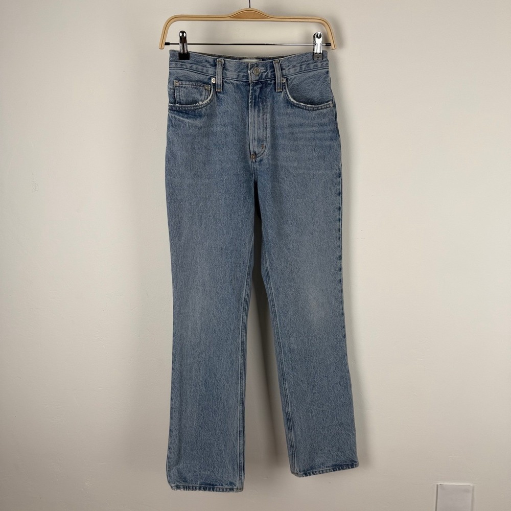 AGOLDE High Rise Vintage Boot Jeans Medium Wash 100% Cotton Size 25 USA $208